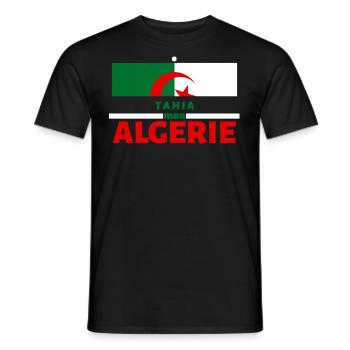 Tahia Mon Algérie - T-shirt homme - noir - Devant - AI Model Male 178 light (178cm)