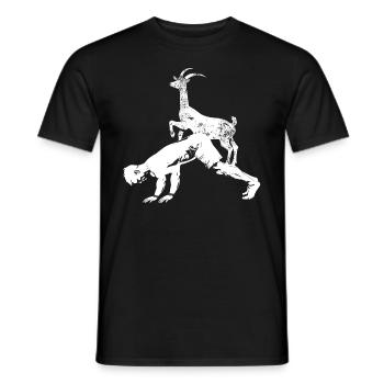 Goat yoga meditation, yoga class, yoga - Men's T-Shirt - black - Front - AI Model Male 178 light (178cm)