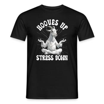 Goat yoga meditation, yoga class, yoga - Men's T-Shirt - black - Front - AI Model Male 178 light (178cm)
