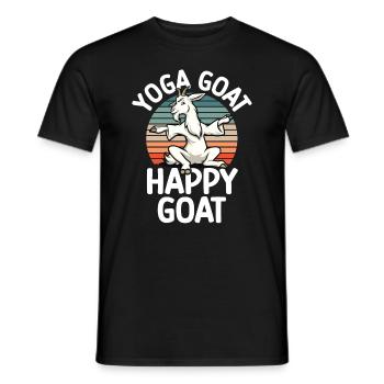 Goat yoga meditation, yoga class, yoga - Men's T-Shirt - black - Front - AI Model Male 178 light (178cm)