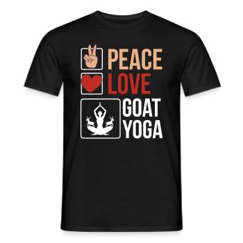 Goat yoga meditation, yoga class, yoga - Men's T-Shirt - black - Front - AI Model Male 178 light (178cm)