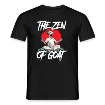 Goat yoga meditation, yoga class, yoga - Men's T-Shirt - black - Front - AI Model Male 178 light (178cm)