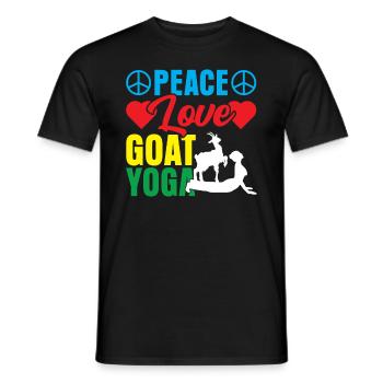Goat yoga meditation, yoga class, yoga - Men's T-Shirt - black - Front - AI Model Male 178 light (178cm)