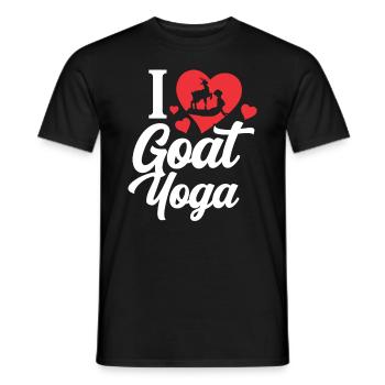 Goat yoga meditation, yoga class, yoga - Men's T-Shirt - black - Front - AI Model Male 178 light (178cm)