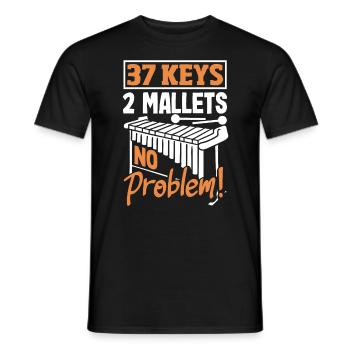 Instrument de musique vibraphone - T-shirt homme - noir - Devant - AI Model Male 178 light (178cm)