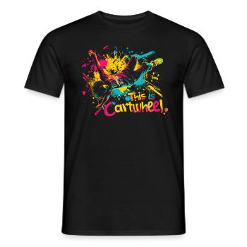 Cool cartwheel gymnast - Men's T-Shirt - black - Front - AI Model Male 178 light (178cm)