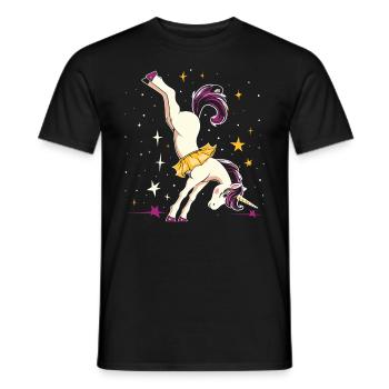 Cool cartwheel gymnast - Men's T-Shirt - black - Front - AI Model Male 178 light (178cm)