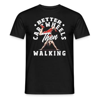 Cool cartwheel gymnastics - Men's T-Shirt - black - Front - AI Model Male 178 light (178cm)