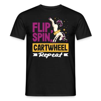 Cool Wheel Stroke Gymnastics Gymnastics - Men's T-Shirt - black - Front - AI Model Male 178 light (178cm)