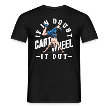 Cool cartwheel gymnastics - Men's T-Shirt - black - Front - AI Model Male 178 light (178cm)