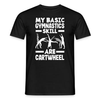 Cool cartwheel gymnastics - Men's T-Shirt - black - Front - AI Model Male 178 light (178cm)