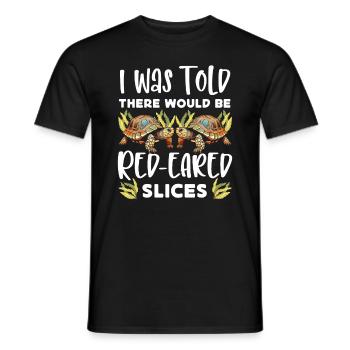 Red-eared turtle lovers - Men's T-Shirt - black - Front - AI Model Male 178 light (178cm)