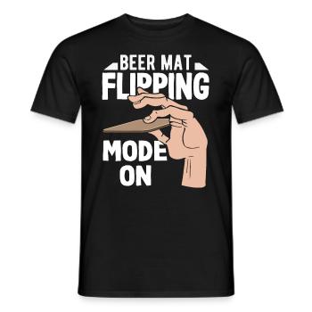 Bierdeckel Umdrehen Spiel Bier - Männer T-Shirt - Schwarz - Vorne - AI Model Male 178 light (178cm)