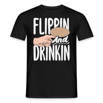 Bierdeckel Umdrehen Spiel Bier - Männer T-Shirt - Schwarz - Vorne - AI Model Male 178 light (178cm)
