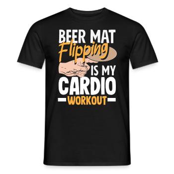 Bierdeckel Umdrehen Spiel Bier - Männer T-Shirt - Schwarz - Vorne - AI Model Male 178 light (178cm)
