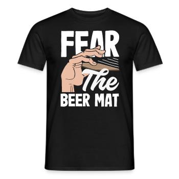 Bierdeckel Umdrehen Spiel Bier - Männer T-Shirt - Schwarz - Vorne - AI Model Male 178 light (178cm)