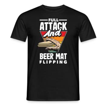 Bierdeckel Umdrehen Spiel Bier - Männer T-Shirt - Schwarz - Vorne - AI Model Male 178 light (178cm)