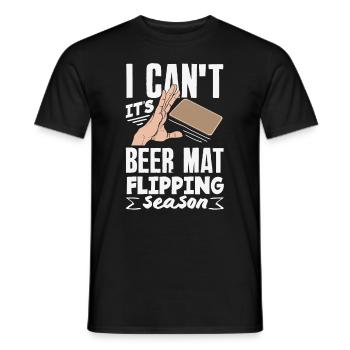 Bierdeckel Umdrehen Spiel Bier - Männer T-Shirt - Schwarz - Vorne - AI Model Male 178 light (178cm)