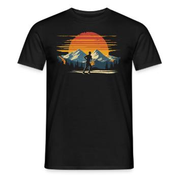 Conception de course pour les coureurs au marathon - T-shirt homme - noir - Devant - AI Model Male 178 light (178cm)