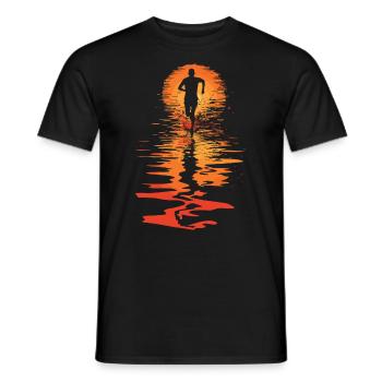 Running design for runners at the marathon - Men's T-Shirt - black - Front - AI Model Male 178 light (178cm)
