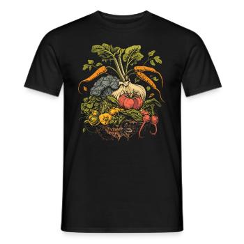 Permakultur Lebensmittel Compost - Männer T-Shirt - Schwarz - Vorne - AI Model Male 178 light (178cm)
