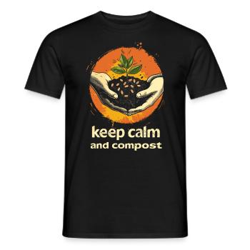 Permakultur Lebensmittel Compost - Männer T-Shirt - Schwarz - Vorne - AI Model Male 178 light (178cm)
