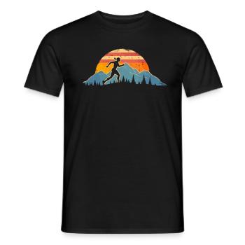 Running design for runners at the marathon - Men's T-Shirt - black - Front - AI Model Male 178 light (178cm)