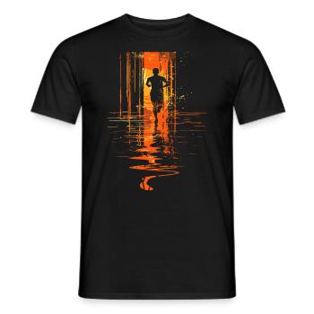 Running design for runners at the marathon - Men's T-Shirt - black - Front - AI Model Male 178 light (178cm)
