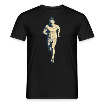Conception de course pour les coureurs au marathon - T-shirt homme - noir - Devant - AI Model Male 178 light (178cm)