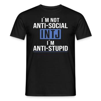 Intj personality: Introverts - Men's T-Shirt - black - Front - AI Model Male 178 light (178cm)
