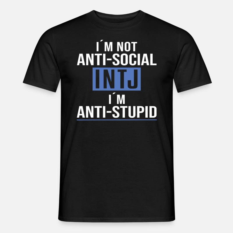 Intj-persönlichkeit: Introvertierte - Männer T-Shirt - Schwarz