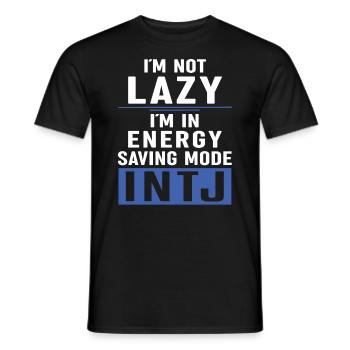 Intj personality: Introverts - Men's T-Shirt - black - Front - AI Model Male 178 light (178cm)