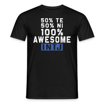 Intj personality: Introverts - Men's T-Shirt - black - Front - AI Model Male 178 light (178cm)