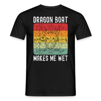 Lustiges Drachenboot-paddel - Männer T-Shirt - Schwarz - Vorne - AI Model Male 178 light (178cm)
