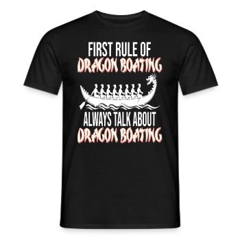 Lustiges Drachenboot-paddel - Männer T-Shirt - Schwarz - Vorne - AI Model Male 178 light (178cm)