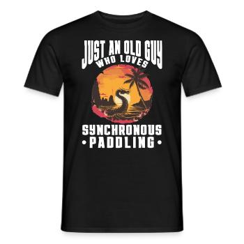 Lustiges Drachenboot-paddel - Männer T-Shirt - Schwarz - Vorne - AI Model Male 178 light (178cm)