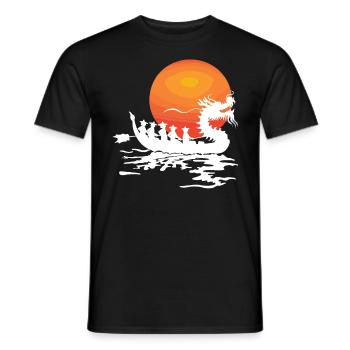 Lustiges Drachenboot-paddel - Männer T-Shirt - Schwarz - Vorne - AI Model Male 178 light (178cm)