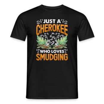 Smudge Sage Feather Spiritual Smudging - Men's T-Shirt - black - Front - AI Model Male 178 light (178cm)