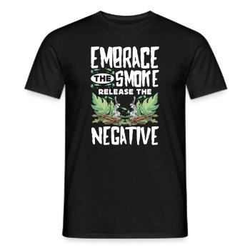 Smudge Sage Feather Spiritual Smudging - Men's T-Shirt - black - Front - AI Model Male 178 light (178cm)