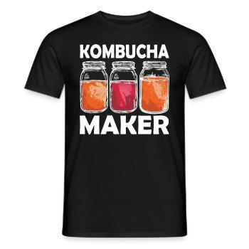 Kombucha Maker Kombucha Tee liebhaber - Männer T-Shirt - Schwarz - Vorne - AI Model Male 178 light (178cm)