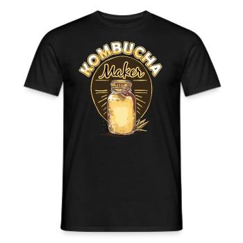 Kombucha Maker Kombucha Tee liebhaber - Männer T-Shirt - Schwarz - Vorne - AI Model Male 178 light (178cm)