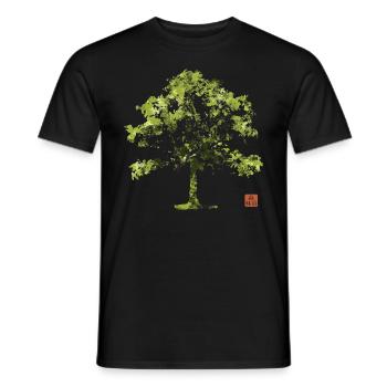 Shinrin Yoku Japanese Art Nature Forest - Männer T-Shirt - Schwarz - Vorne - AI Model Male 178 light (178cm)