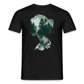 Shinrin Yoku Art Japonais Nature Forêt - T-shirt homme - noir - Devant - AI Model Male 178 light (178cm)
