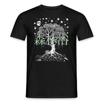 Shinrin Yoku Japanese Art Nature Forest - Männer T-Shirt - Schwarz - Vorne - AI Model Male 178 light (178cm)