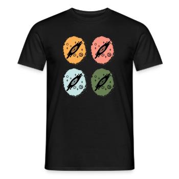 Espace, Astronaute, Galaxie, Planètes, Étoiles - T-shirt homme - noir - Devant - AI Model Male 178 light (178cm)