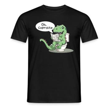 The Humor of Paleontology Dinosaurs - Men's T-Shirt - black - Front - AI Model Male 178 light (178cm)