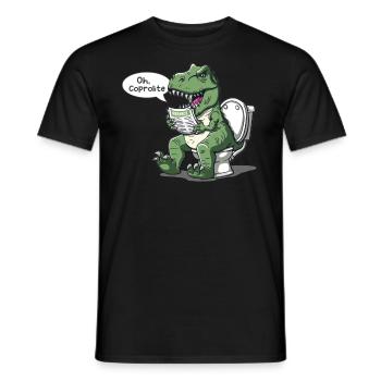 The Humor of Paleontology Dinosaurs - Men's T-Shirt - black - Front - AI Model Male 178 light (178cm)