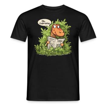 The Humor of Paleontology Dinosaurs - Men's T-Shirt - black - Front - AI Model Male 178 light (178cm)