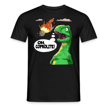 The Humor of Paleontology Dinosaurs - Men's T-Shirt - black - Front - AI Model Male 178 light (178cm)