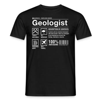The Humor of Paleontology Dinosaurs - Men's T-Shirt - black - Front - AI Model Male 178 light (178cm)